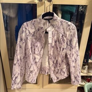 NWT! White House Black Market Lavender Patterned Blazer